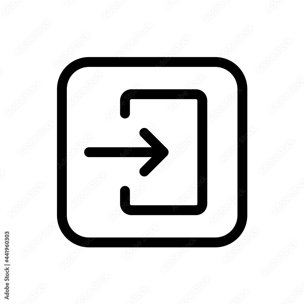 Login icon with square style Login icon with square style