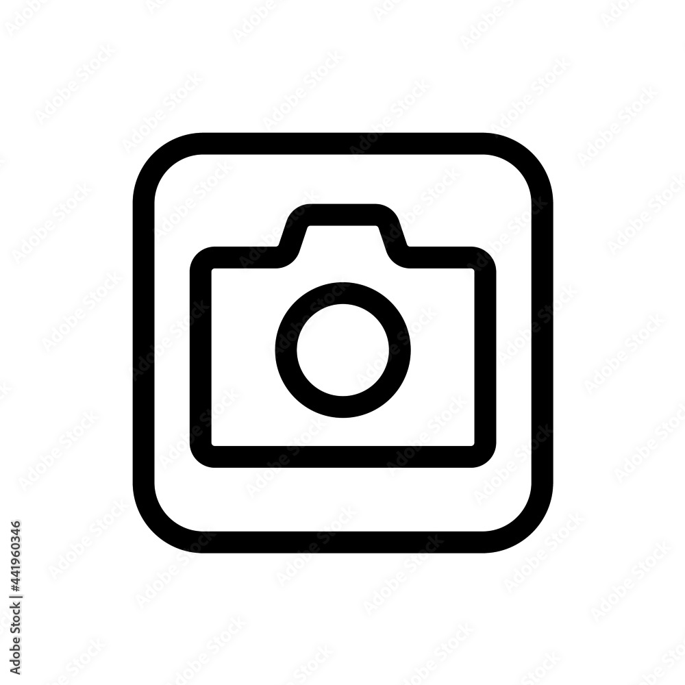 Camera icon with square style Camera icon with square style