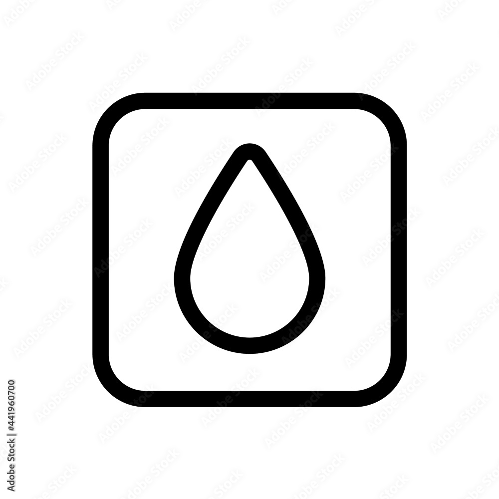 Waterdrop icon with square style Waterdrop icon with square style
