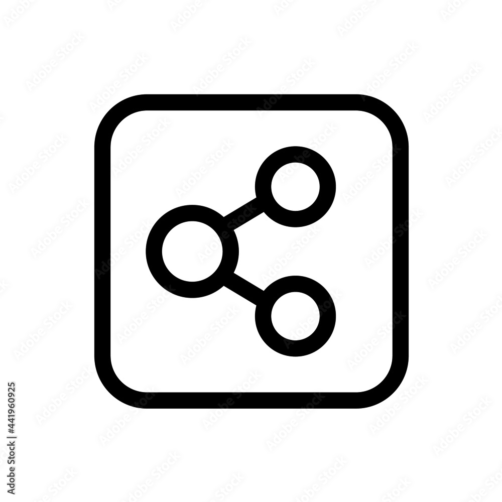 Share icon with square style Share icon with square style