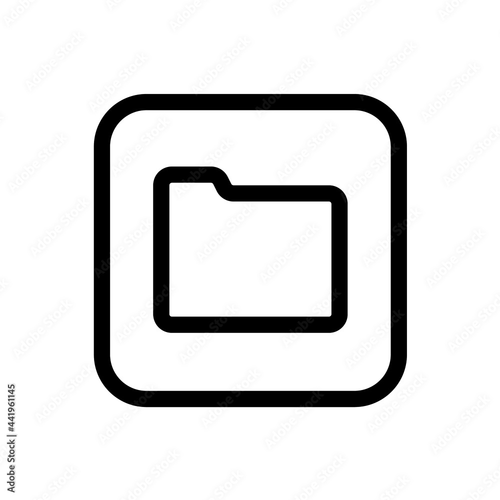 Folder icon with square style Folder icon with square style