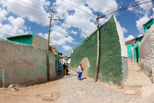 Narrow alleyways in Harar Old Town Jugol, Ethiopia