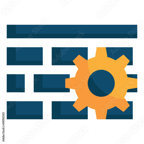 firewall flat icon