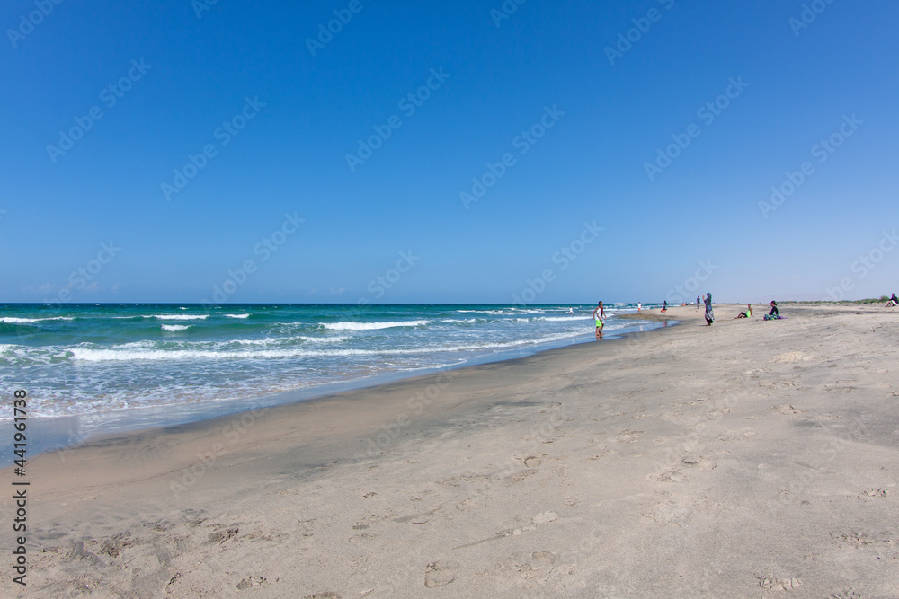 Berbera beach with Somali people who enjoy swimming