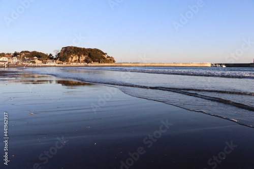 鎌倉腰越海岸の風景