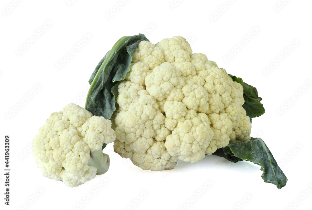 Fresh cauliflower isolated on white background Fresh cauliflower isolated on white background