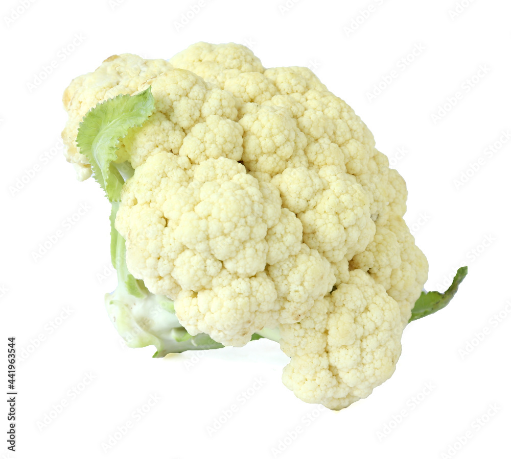 Fresh cauliflower isolated on white background