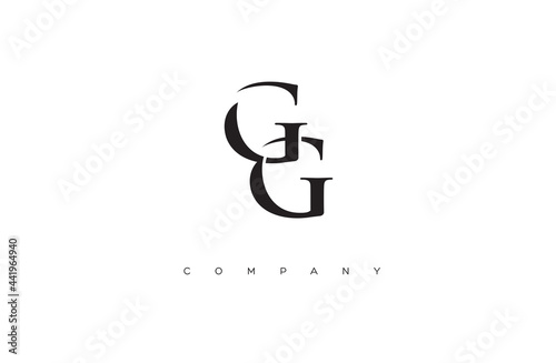 Initial GG logo design vector