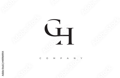Initial GH logo design vector