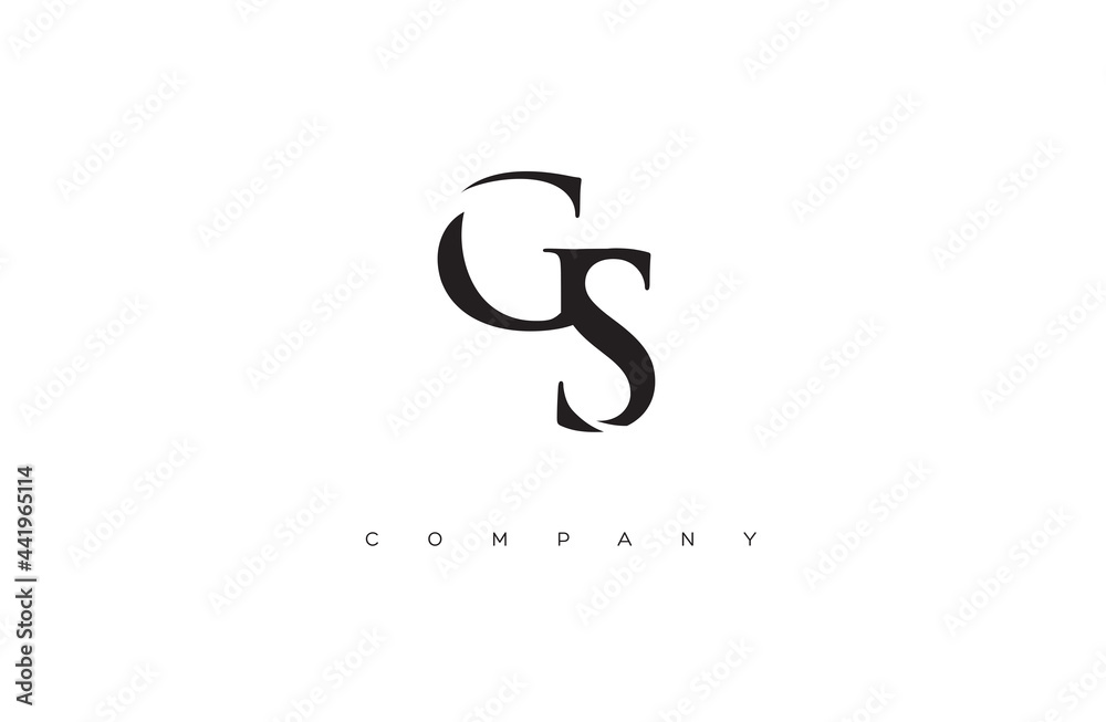 Initial GS logo design vector