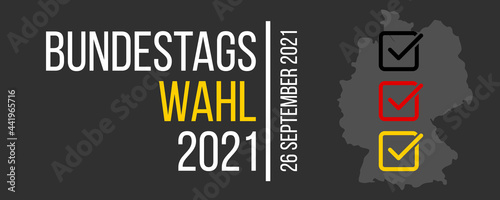 bundestagswahl 2021 - german federal elections, vector poster or banner photo