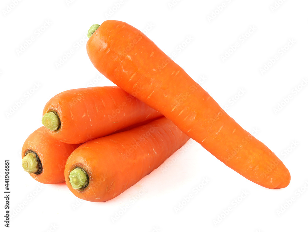 Carrots isolated on a white background. Carrots isolated on a white background.