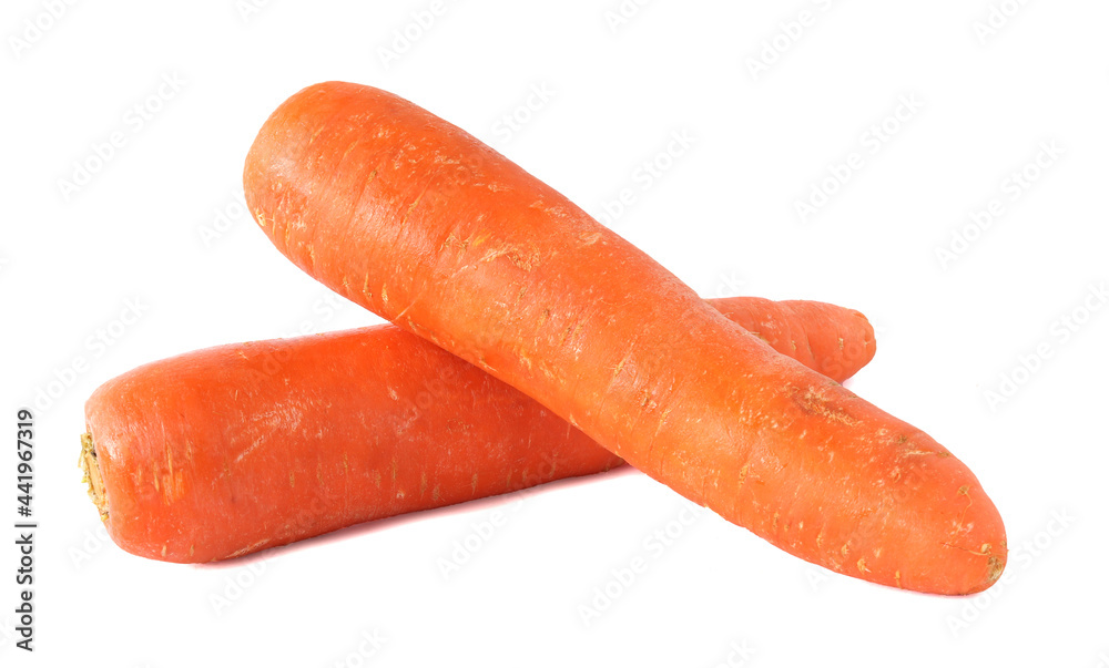 Carrots isolated on a white background. Carrots isolated on a white background.
