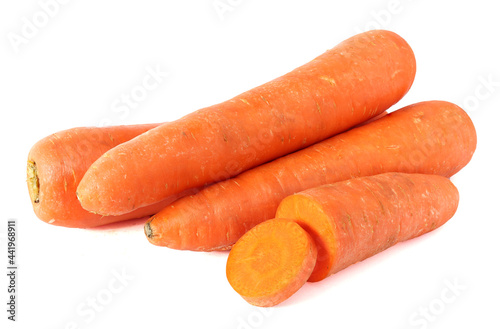 Carrots isolated on a white background.