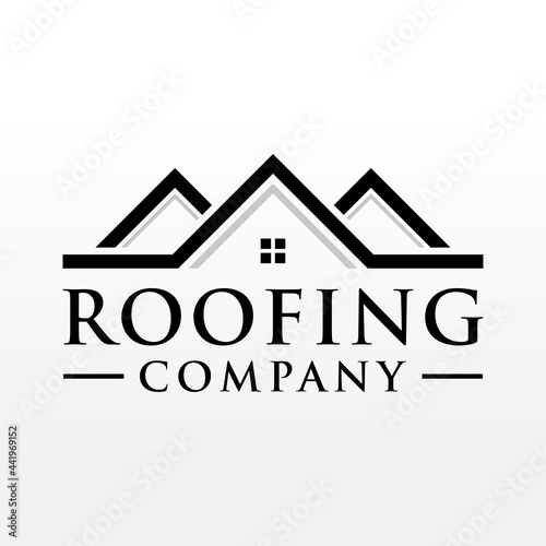 Real estate roof logo design inspiration