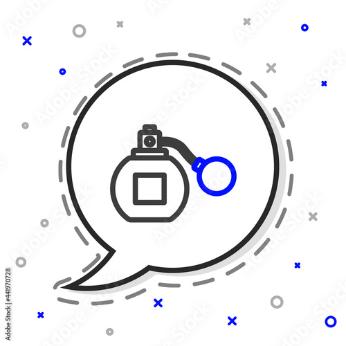 Line Perfume icon isolated on white background. Colorful outline concept. Vector