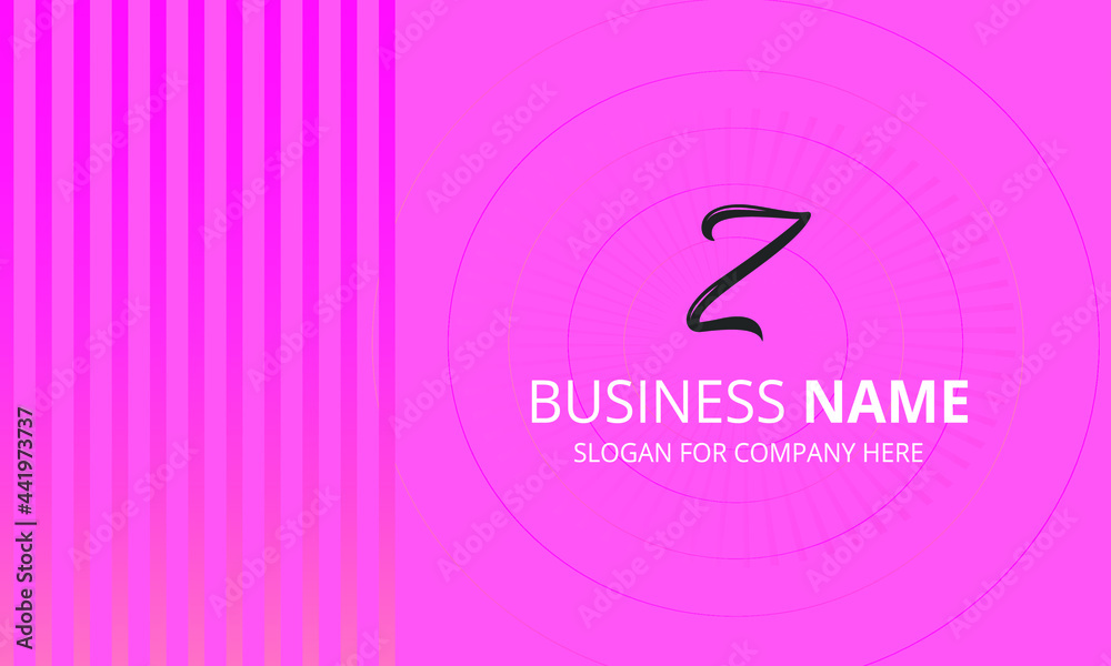 Obraz premium Simple Pink Business Banner Background With Stripes