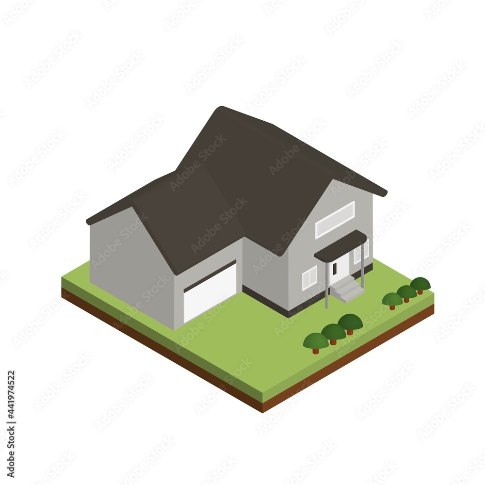 お家9　アイソメイラスト