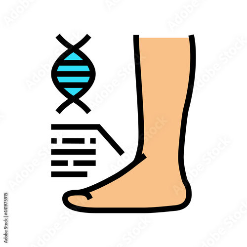 genetic flat feet disease color icon vector. genetic flat feet disease sign. isolated symbol illustration