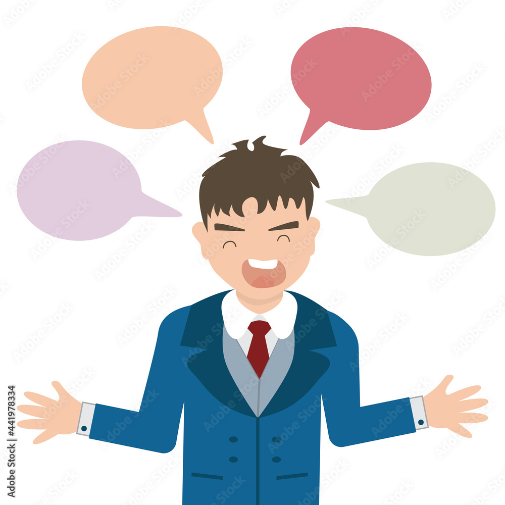 cartoon businessman happy and Speech bubble,Infographic design on white background.Flat design.vector ,illustration. cartoon businessman happy and Speech bubble,Infographic design on white background.Flat design.vector ,illustration.