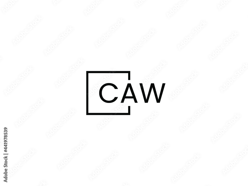 CAW Letter Initial Logo Design Vector Illustration CAW Letter Initial Logo Design Vector Illustration
