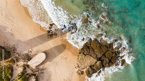 Vista aérea playa el palmar de Cádiz