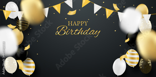 Canvas Print Happy Birthday celebration card