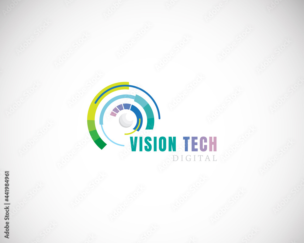 digital vision logo creative design circle design concept