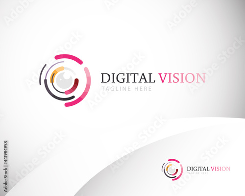 digital vision logo creative design circle design concept