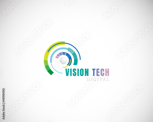 digital vision logo creative design circle design concept