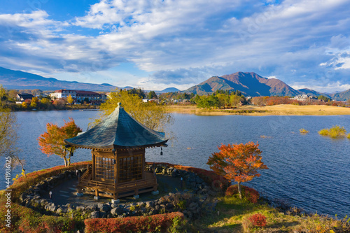 Lake Kawaguchiko in Japan. ...