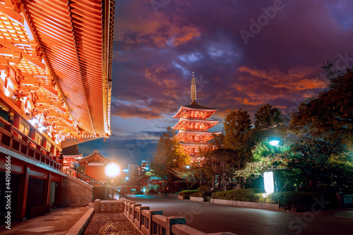 Canvas Print Night Tokyo