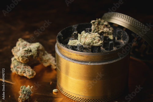 Close up of marijuana in great detail.