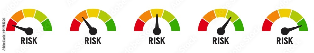 Scale risk meter. indicators speedometer. Satisfaction sign. vector illustration Scale risk meter. indicators speedometer. Satisfaction sign. vector illustration