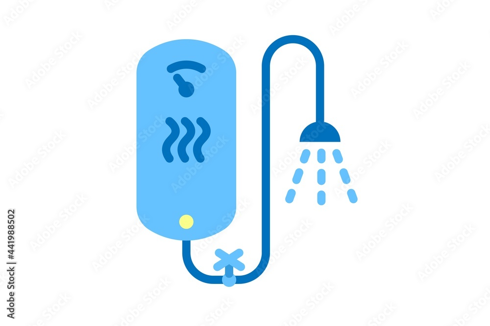 Water heater icon. Vector linear sign, symbol, logo of water heater for mobile concept and web design. Icon for the website of the store of household appliances, gadgets and electronics. Water heater icon. Vector linear sign, symbol, logo of water heater for mobile concept and web design. Icon for the website of the store of household appliances, gadgets and electronics.