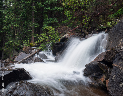 Waterfall in the mountains of Colorado  USA