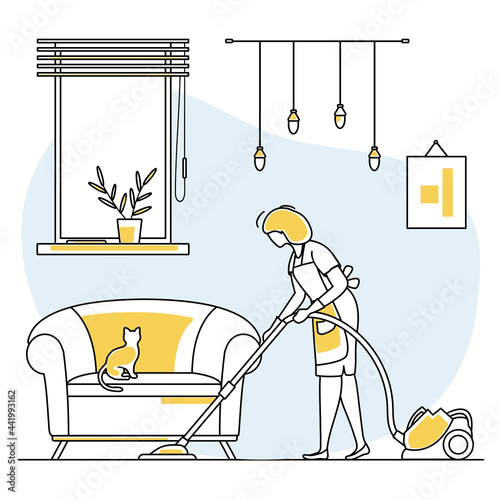 Vector Cleaning service Household Housekeeping