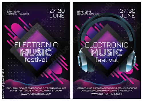 music festival poster for party