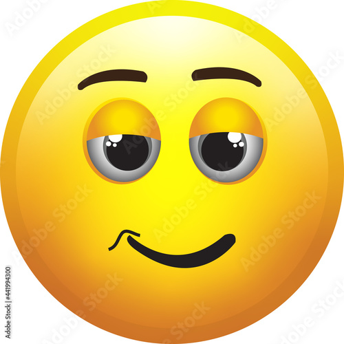 Modern Smileys Emoticons Emoji icons illustration with a happy face, smiley dreany