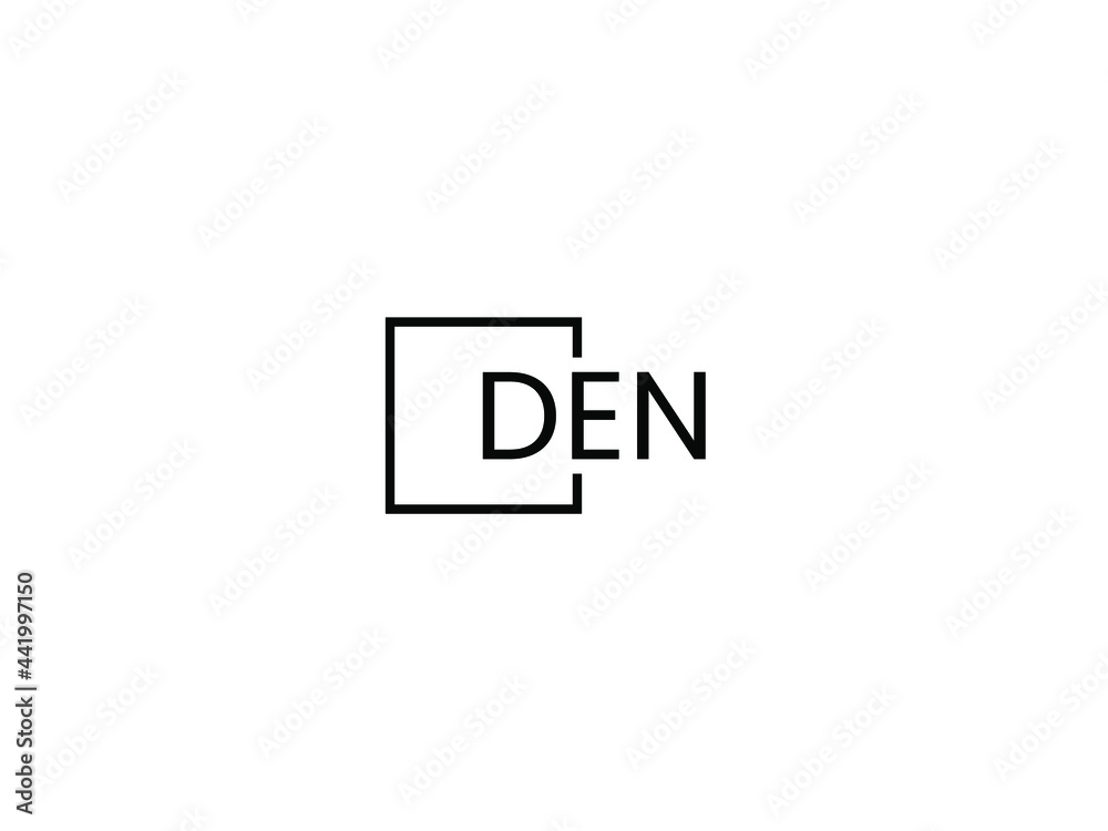 DEN letter initial logo design vector illustration DEN letter initial logo design vector illustration