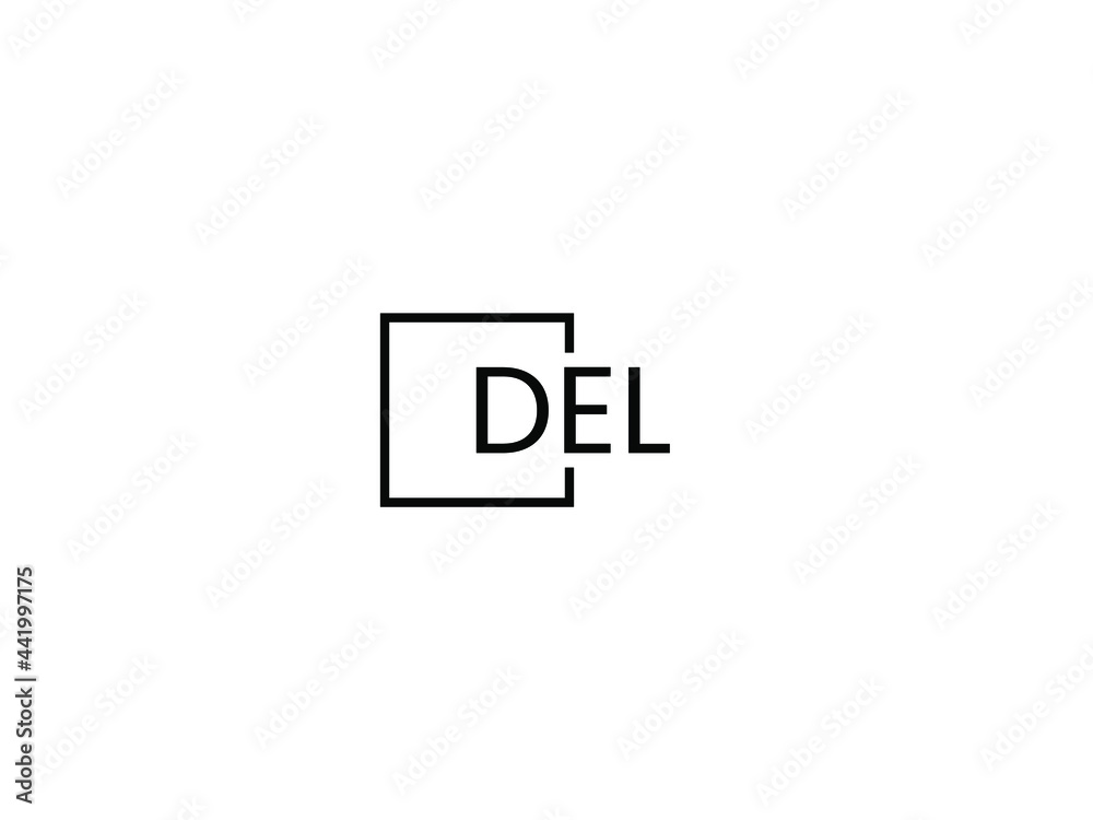 Obraz premium DEL letter initial logo design vector illustration