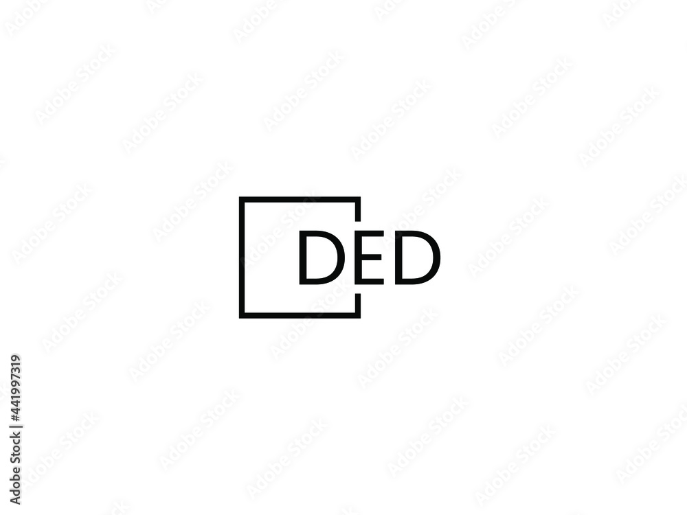 Obraz premium DED letter initial logo design vector illustration