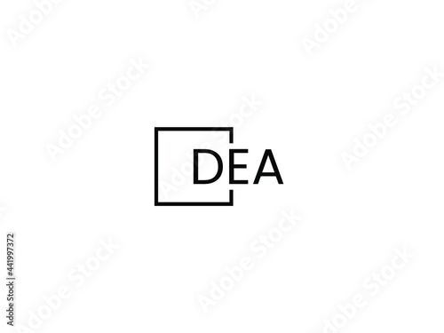 DEA letter initial logo design vector illustration