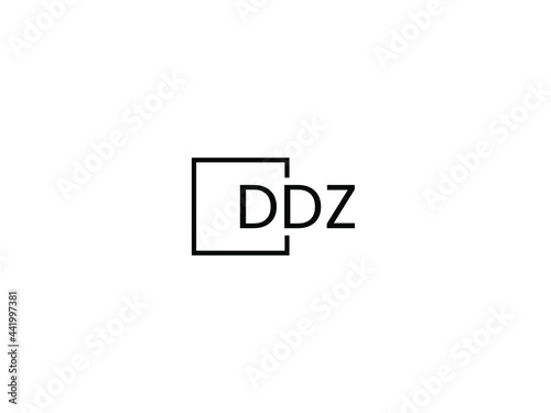 DDZ letter initial logo design vector illustration