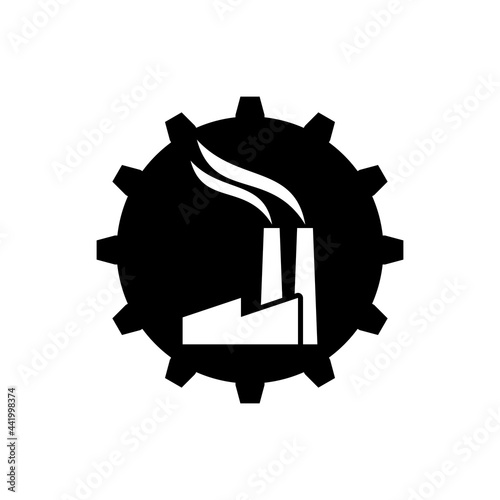 Factory icon isolated on white background