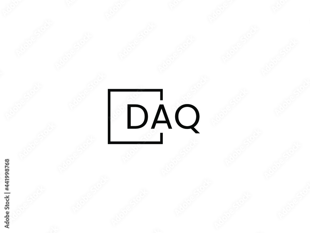 DAQ letter initial logo design vector illustration DAQ letter initial logo design vector illustration