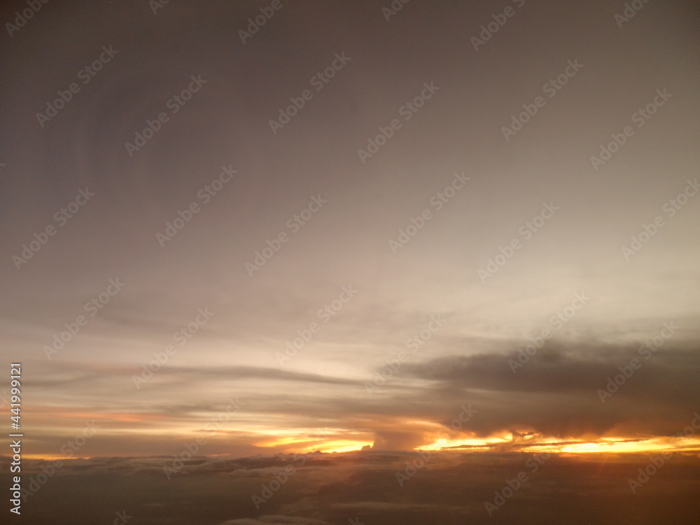 sunset in the clouds