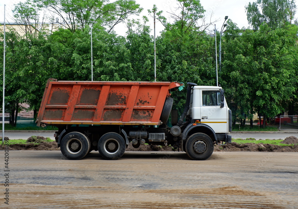 kamaz for cargo transportation and construction