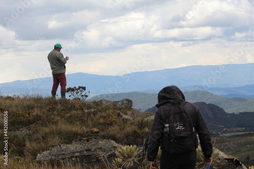 hiking in the mountains