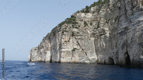 cliff and sea in Greece